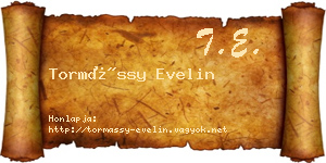 Tormássy Evelin névjegykártya