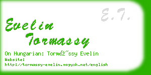 evelin tormassy business card